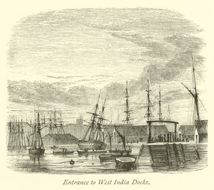 Eingang zu den West India Docks von English School