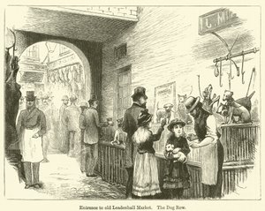 Eingang zum alten Leadenhall Markt, The Dog Row von English School