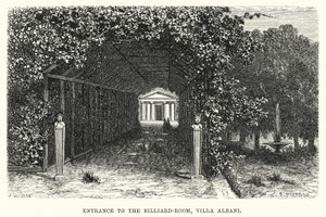 Eingang zum Billardzimmer, Villa Albani (Stich) von English School