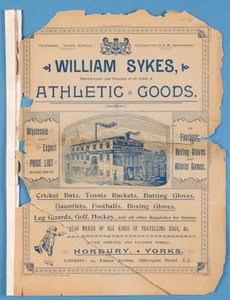 Ausrüstungskatalog erstellt von William Sykes, 1896 von English School