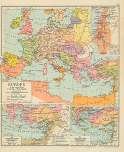 Europa zur Zeit des Ersten Kreuzzugs um 1100 n. Chr. von English School