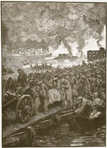 Evakuierung von Sebastopol, Illustration aus Cassells Illustrated History of England