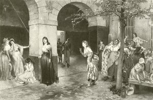 Evariste Carpentier Mme Roland im Gefängnis von Ste Pelagie (Gravur) von English School