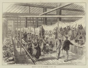 Ausstellung der Künste und Manufakturen in Kiyoto, Japan (Gravur) von English School