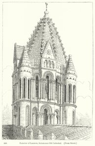 Außenansicht der Laterne, Alte Kathedrale von Salamanca (Gravur) von English School