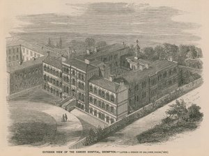 Außenansicht des Krebs-Krankenhauses, Brompton von English School