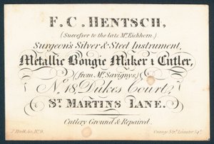 F C Hentsch, chirurgische Silber- und Stahlinstrumente von English School