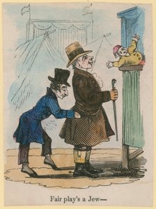 Fair spielt einen Juden; Karikatur von English School