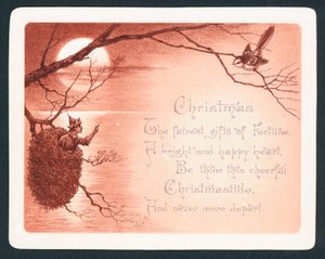 Fee im Vogelnest, Weihnachtskarte