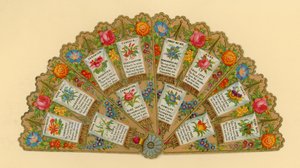 Fächer, Symbolik der Blumen von English School