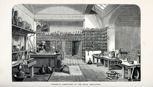 Faradays Labor im Royal Institution, veröffentlicht 1870
