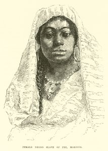 Weibliche Negersklavin von Fès, Marokko von English School