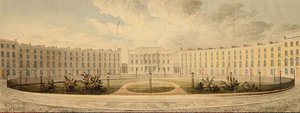 Finsbury Circus Blick nach Norden zur London Institution, ca. 1820