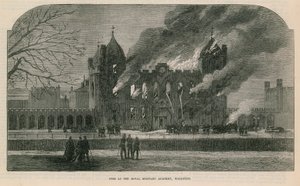 Feuer an der Königlichen Militärakademie in Woolwich