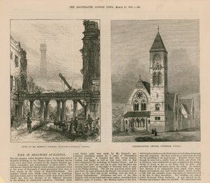 Feuer in den Beaufort Buildings von English School