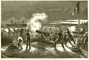Beschuss der Star of the West von der Batterie von South Carolina auf Morriss Island, 10. Januar 1861 von English School