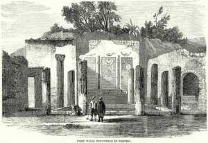 Erste entdeckte Mauern in Pompeji von English School