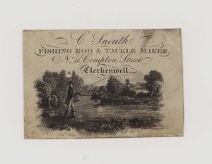 Angelruten- und Angelgerätehersteller, C Sneath, Visitenkarte