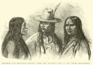 Flatbow- und Kootanie-Indianer nahe der Westseite der Rocky Mountains von English School