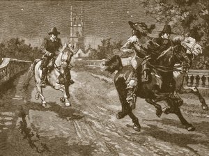 Flucht von Charles aus Oxford, Illustration aus Cassells Illustrierter Geschichte Englands von English School