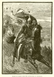 Flucht von Pompeius vom Schlachtfeld von Pharsalia