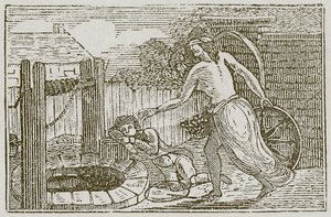 Fortuna und der Junge (Gravur) von English School