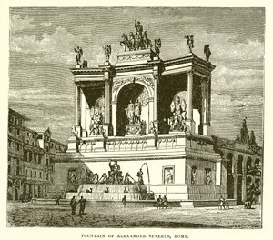 Brunnen des Alexander Severus, Rom von English School