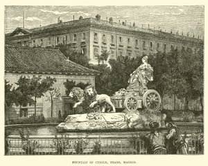 Brunnen der Kybele, Prado, Madrid von English School