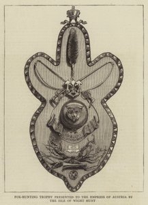 Fuchsjagd-Trophäe, der Kaiserin von Österreich von der Isle of Wight Hunt überreicht von English School
