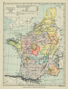 Frankreich bei der Thronbesteigung von Ludwig XI von English School