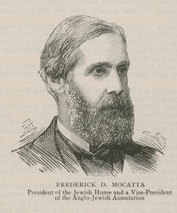 Frederick D Mocatta, Präsident des jüdischen Heims und Vizepräsident der Anglo-Jewish Association