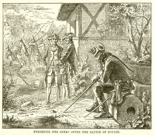 Friedrich der Große nach der Schlacht von Kolin von English School