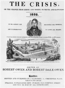 Vorderseite von The Crisis, herausgegeben von Robert Owen (1771-1858) und Robert Dale Owen (1801-77) London, 1832 von English School