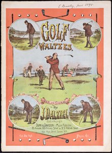 Vorderseite der Partitur für Golf-Walzer von J. Dalziel von English School