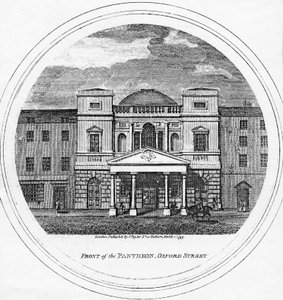 Vorderseite des Pantheon, Oxford Street, 1795