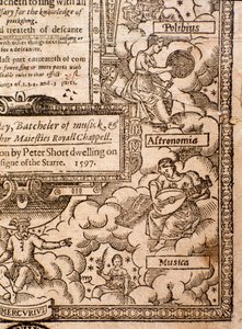 Frontispiz aus A Plaine and Easie Introduction to Practicall Musicke von Thomas Morley, Detail, 1597