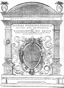 Frontispiz aus Monas Hieroglyphica von John Dee, veröffentlicht 1564