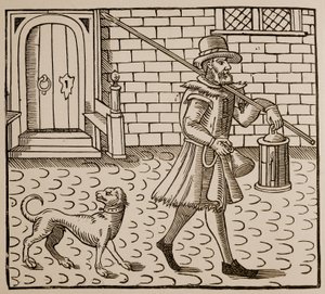 Frontispiz aus The Bellman of London, von Thomas Dekker (1572-1632), 1616 (Sepia-Foto)