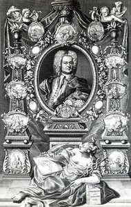 Frontispiz zur Naval History of England von Thomas Lediard, veröffentlicht 1735