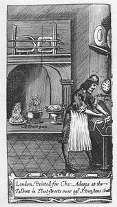 Frontispiz zu The French Cook von La Varenne, 1653 von English School