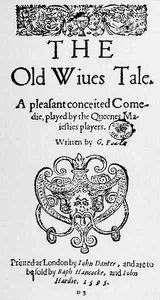 Frontispiz zu The Old Wives Tales von George Peele (1556-96) 1595 von English School