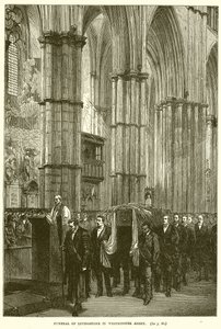Beerdigung von Livingstone in der Westminster Abbey von English School