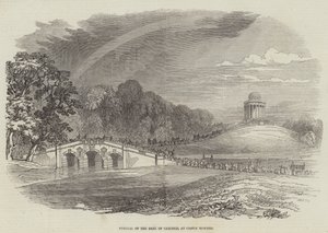 Beerdigung des Earl of Carlisle in Castle Howard (Gravur)