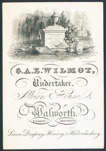 G A E Wilmot, Bestatter, Visitenkarte von English School