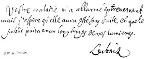 G. W. de Leibnitz von English School