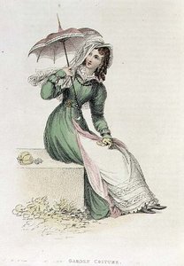 Gartenkostüm, Modeplatte aus Ackermann