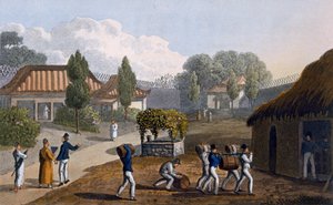 Garten des Tempels von Lewchew, 1820