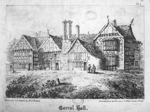 Garrat Hall, Manchester, graviert von H.G. James, spätes 18. Jahrhundert