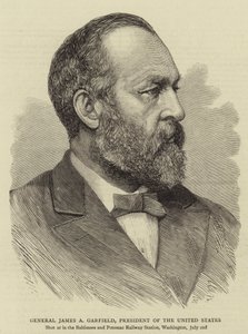 General James A. Garfield, Präsident der Vereinigten Staaten (Stich) von English School