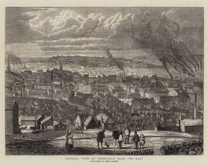 Gesamtansicht von Sheffield aus dem Osten von English School